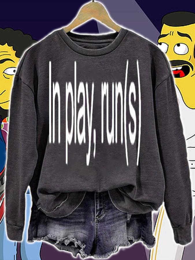 In play runs T-shirt t-shirt sweatshirt