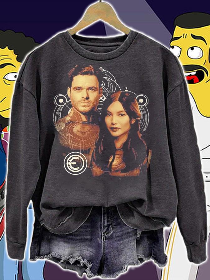 Marvel Eternals Hero Sersi and Ikaris T-shirt t-shirt sweatshirt