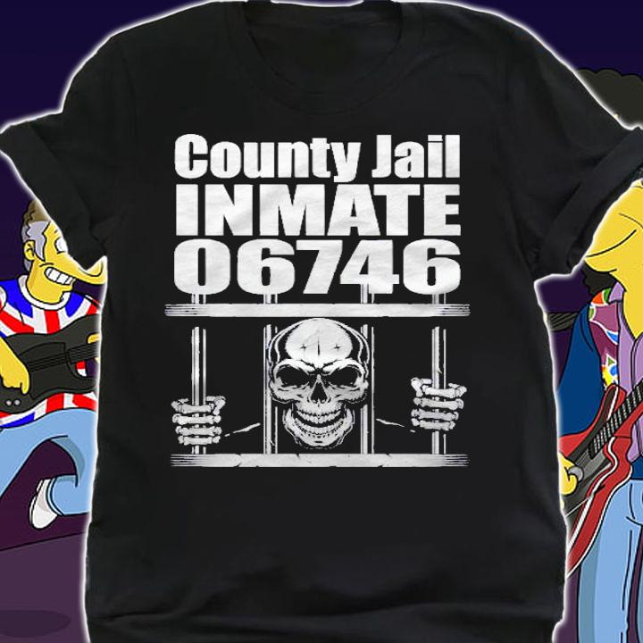 Halloween County Jail Inmate Skeleton Prisoner Costume Shirt t-shirt shirt
