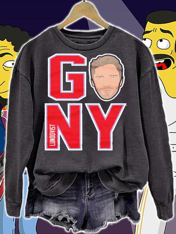 Henrik Lundqvist GO NY New York Hockey Shirt t-shirt sweatshirt