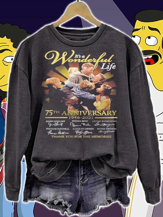It's A Wonderful Life 75th Anniversary Signatures Thank You For The Memories Shirt t-shirt sweatshirt