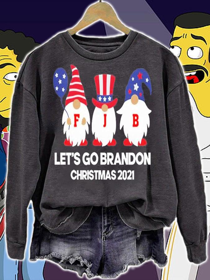 Let's Go Brandon Gnome Merry Christmas 2021 FJB T-Shirt t-shirt