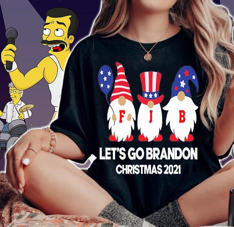 Let's Go Brandon Gnome Merry Christmas 2021 FJB T-Shirt t-shirt