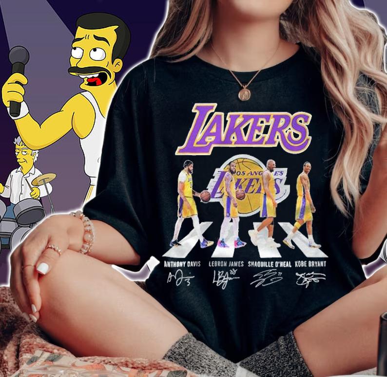Los Angeles Lakers Abbey Road Signatures Shirt t-shirt woman shirt