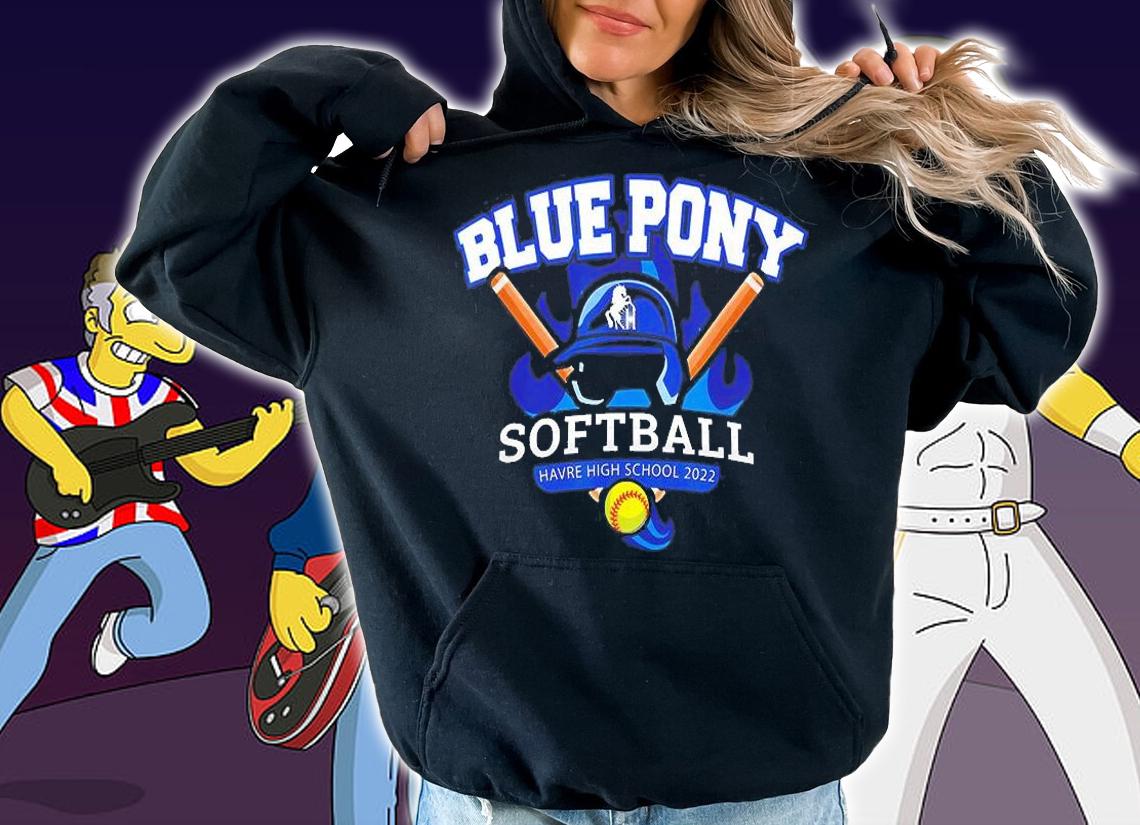 Loud And Proud Blue Pony Softball T-Shirt t-shirt