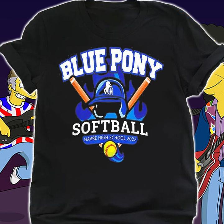 Loud And Proud Blue Pony Softball T-Shirt t-shirt
