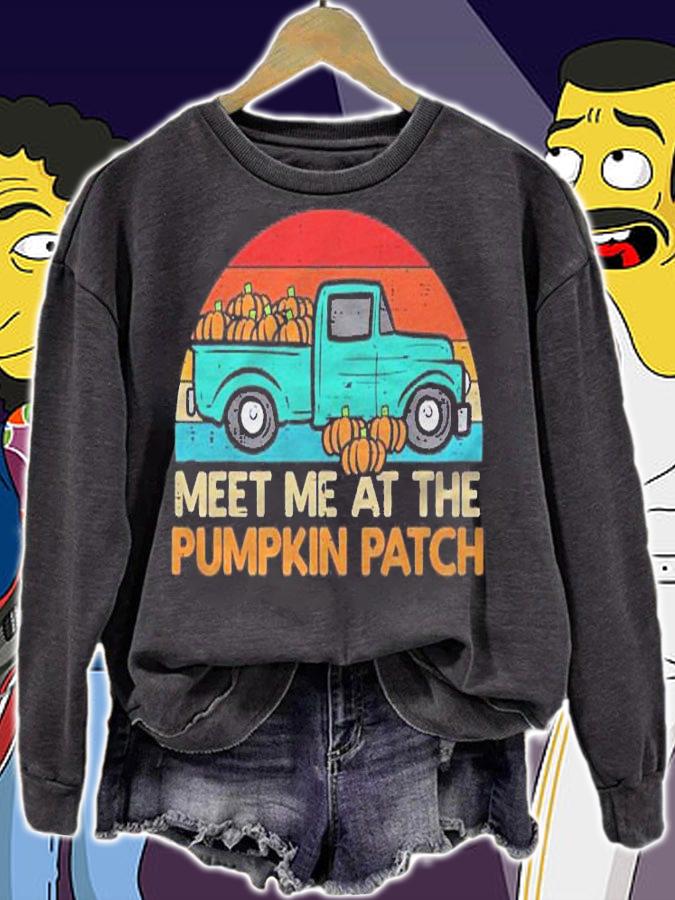 Meet Me At The Pumpkin Patch Truck Halloween Shirt t-shirt sweatshirt
