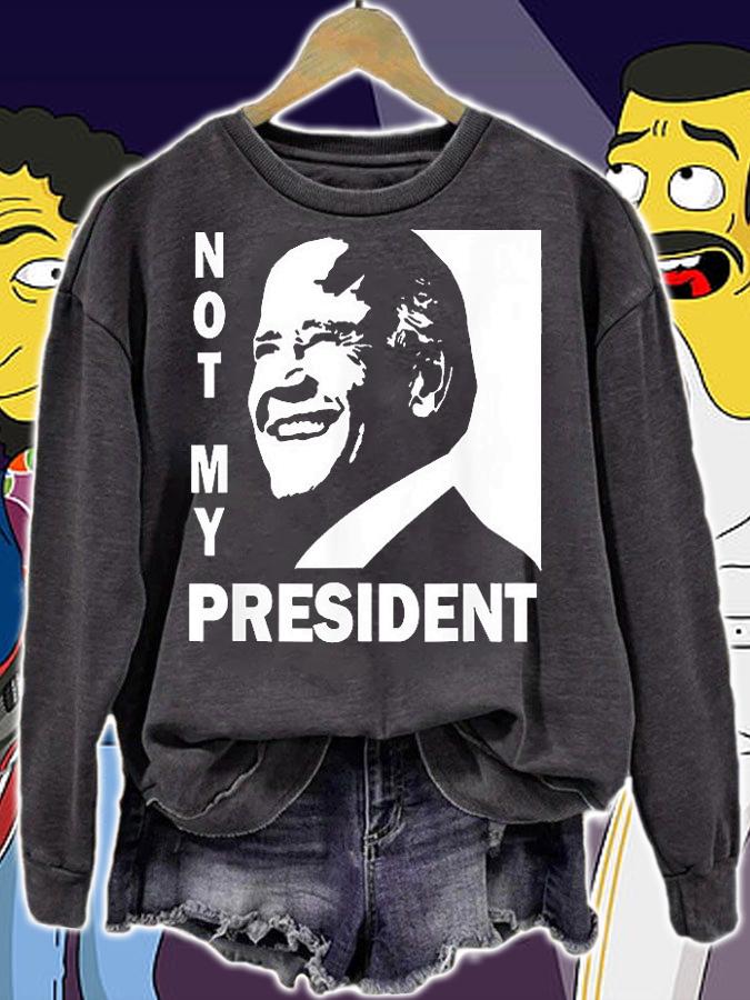 Not My President Joe Biden 2024 White And Black T-Shirt t-shirt
