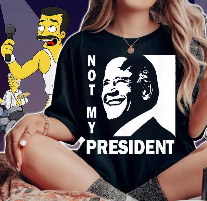 Not My President Joe Biden 2024 White And Black T-Shirt t-shirt