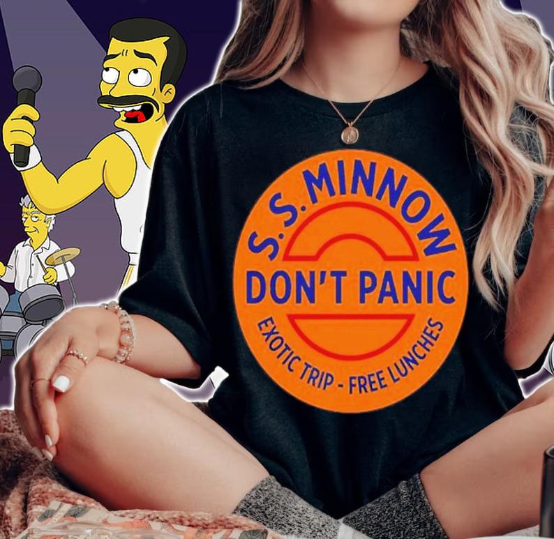 S.S. Minnow Don't Panic Exotic Trip Free Lunches Shirt t-shirt woman shirt
