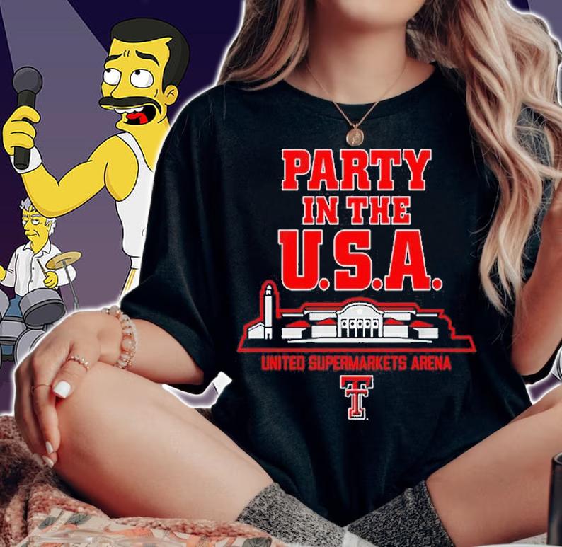 Texas Tech Party In The Usa United Supermarkets Arena T-Shirt t-shirt woman shirt