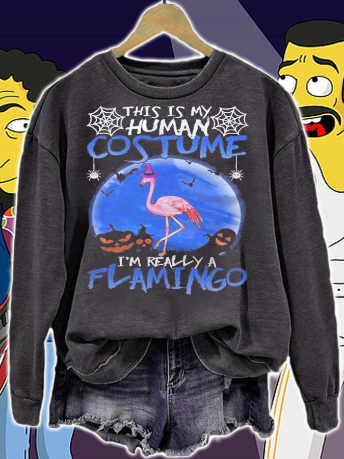 Halloween Human Costume Flamingo Gift Shirt t-shirt