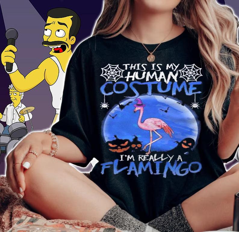 Halloween Human Costume Flamingo Gift Shirt t-shirt