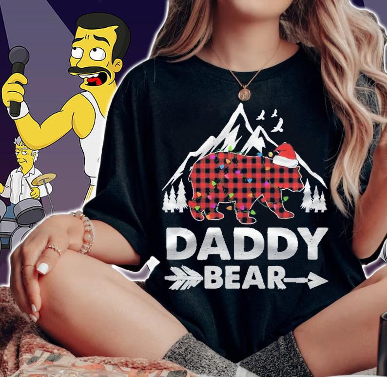 Daddy Bear Shirt Red Buffalo Plaid Daddy Bear Pajama Shirt t-shirt woman shirt