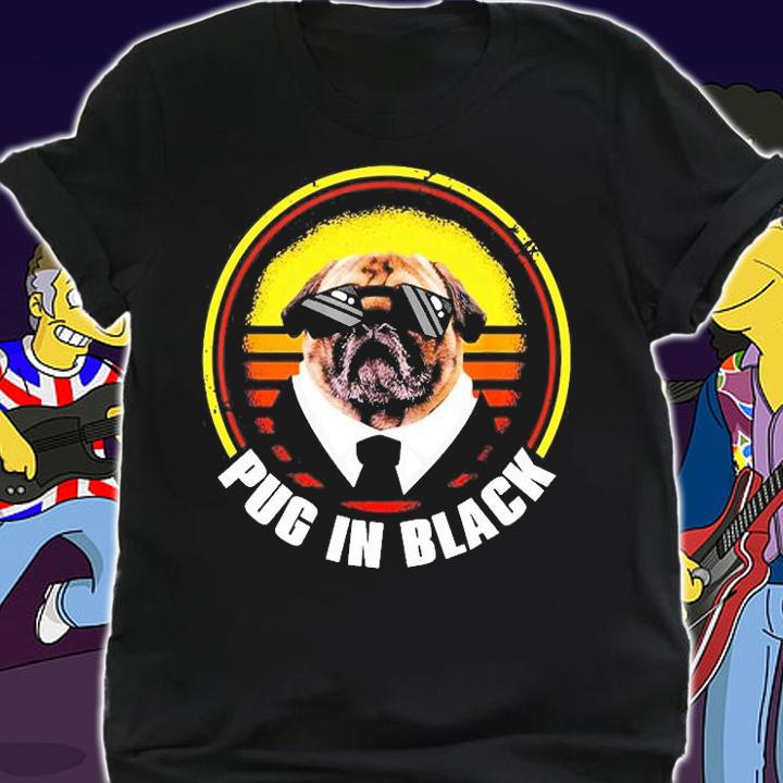 Funny Pug In Black Glasses T-Shirt t-shirt