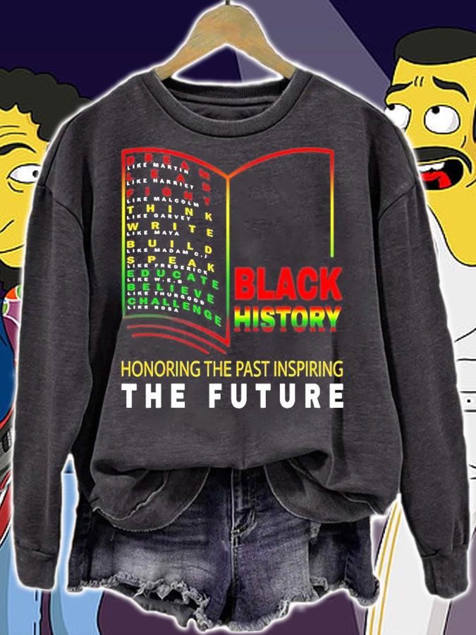 Honoring Past Inspiring Future African Black History Month T-Shirt t-shirt sweatshirt