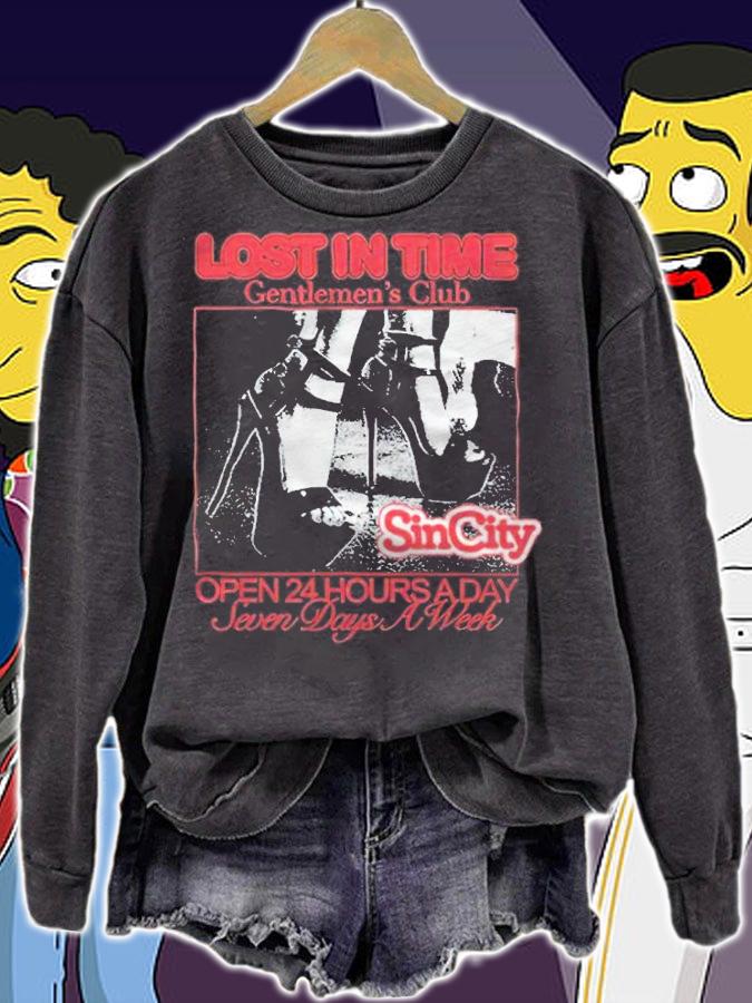 Lost In Time Gentlemen's Club Sin City open 24 hours a day seven days a week T-shirt t-shirt
