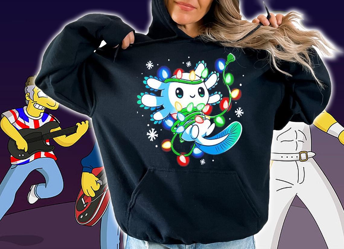 Tangled Up Axolotl Christmas shirt t-shirt