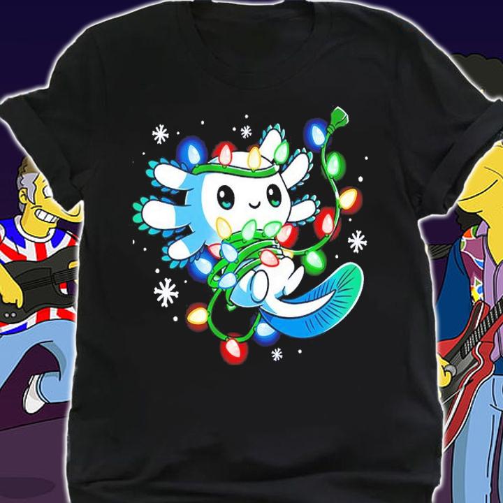 Tangled Up Axolotl Christmas shirt t-shirt
