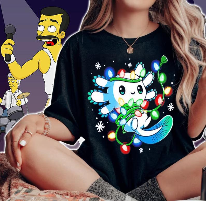 Tangled Up Axolotl Christmas shirt t-shirt