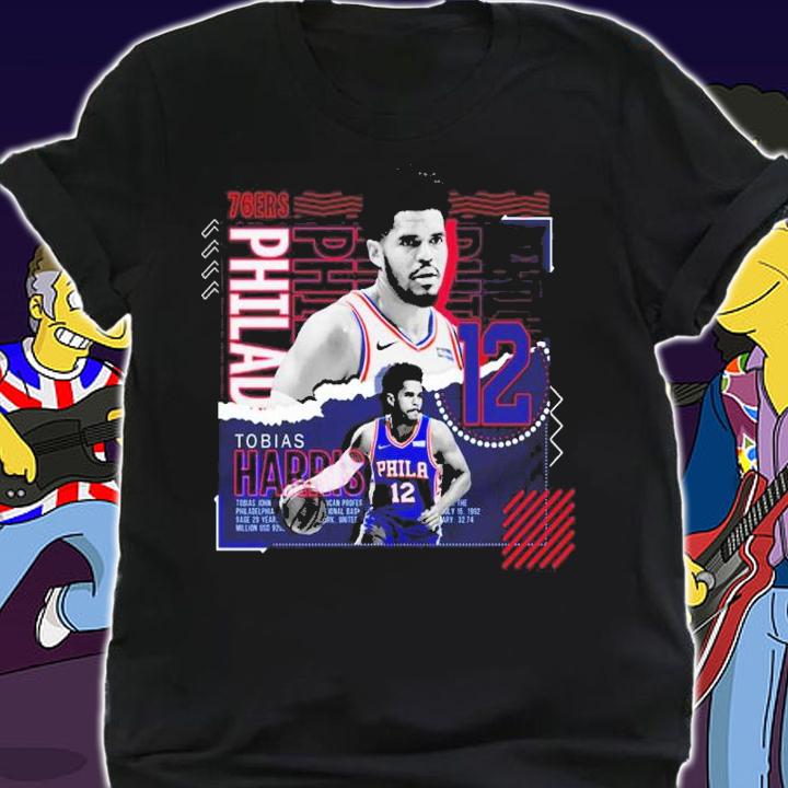 Tobias Harris Basketball Paper Poster 76ers shirt t-shirt shirt
