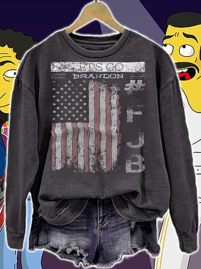 Let's Go Brandon FJB USA Flag Joe Biden T-Shirt t-shirt sweatshirt