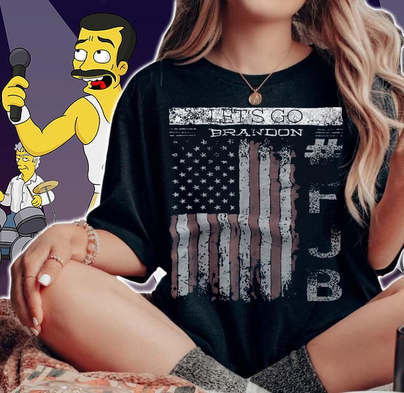Let's Go Brandon FJB USA Flag Joe Biden T-Shirt t-shirt woman shirt