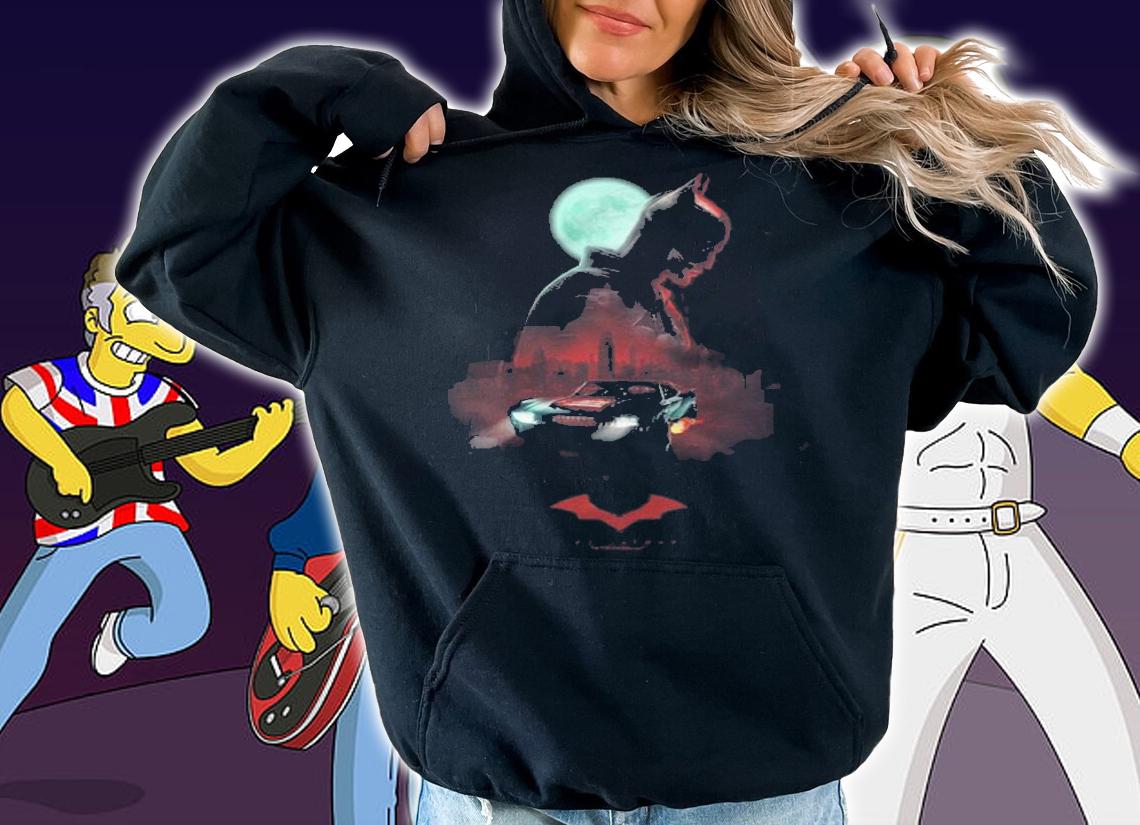 The Batman Batmobile on Patrol logo T-shirt t-shirt hoodie