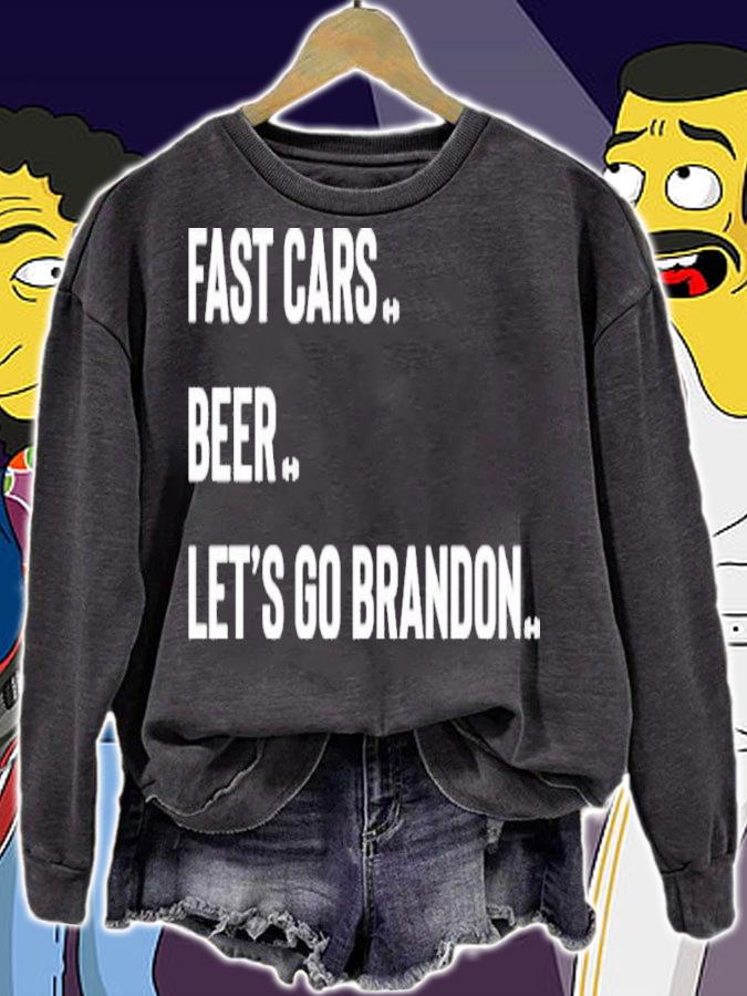 Top Fast Cars Beer Let's Go Brandon Shirt t-shirt sweatshirt