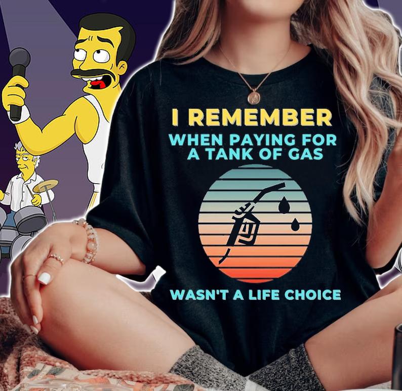 I Remember When Paying For A Tank Of Gas Funny Gas Prices Anti Biden T-Shirt t-shirt woman shirt