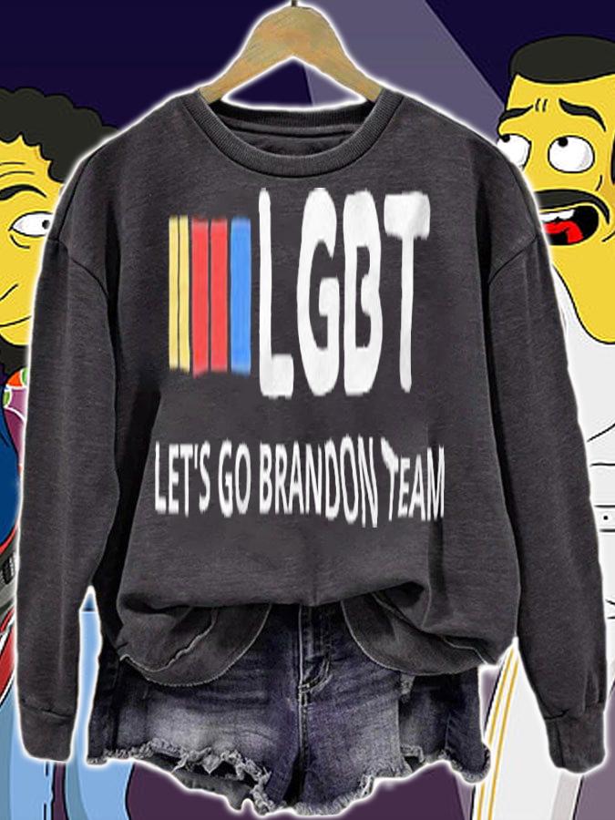 LGBT Let's Go Brandon Team Parody Design 2021 T-Shirt t-shirt sweatshirt