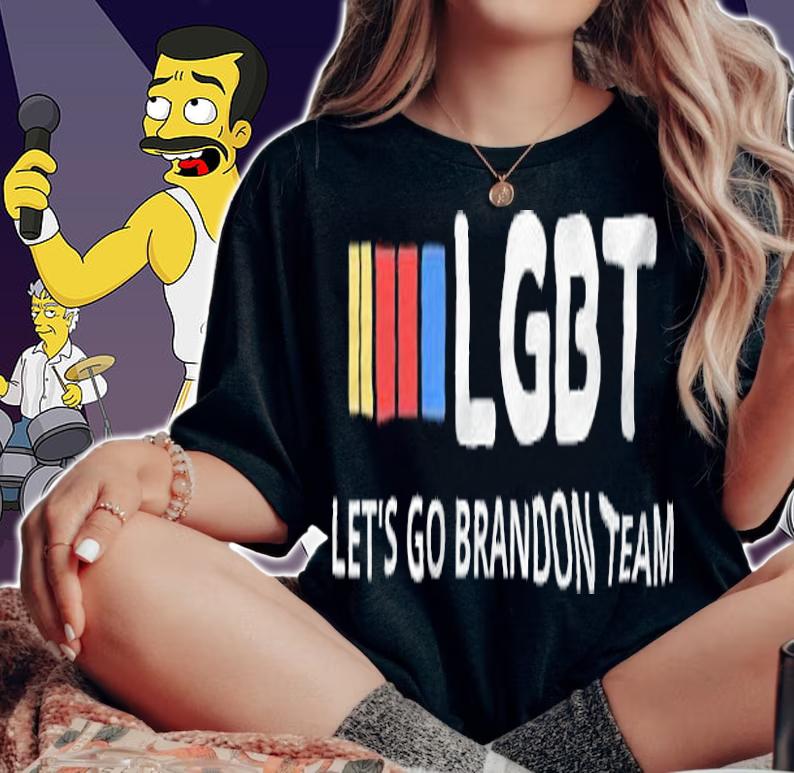 LGBT Let's Go Brandon Team Parody Design 2021 T-Shirt t-shirt woman shirt