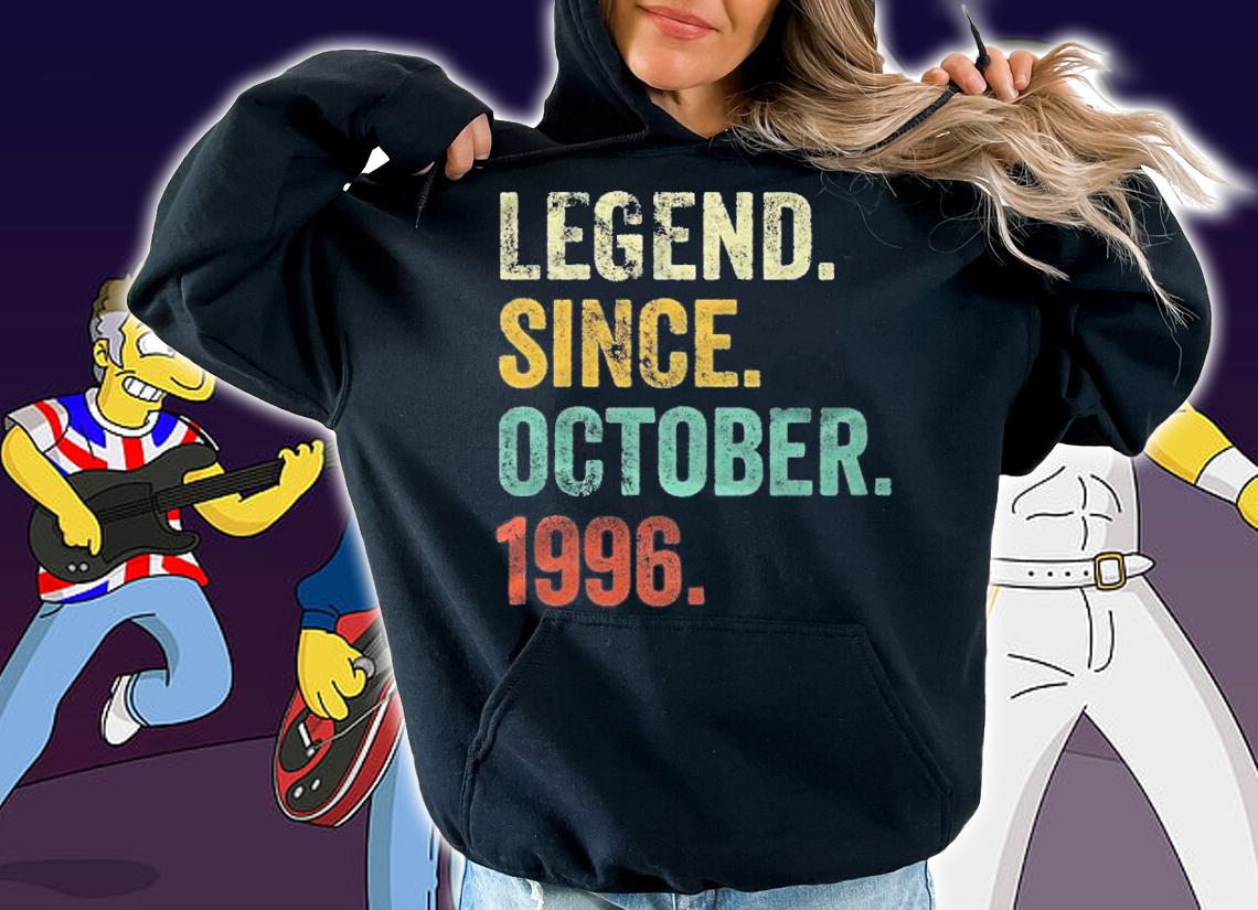 Vintage 1996 26Th Birthday Legend Since October 1996 Ver2 Shirt t-shirt