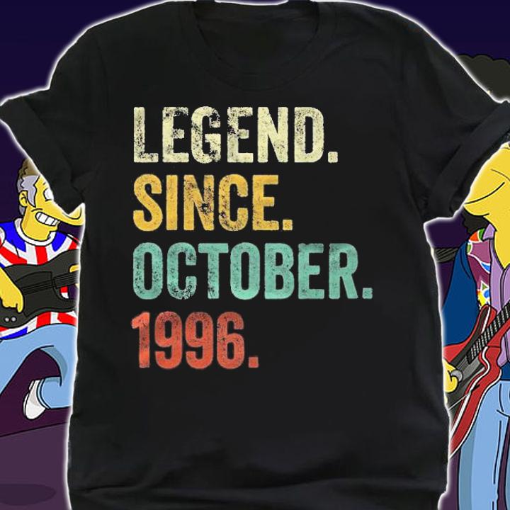 Vintage 1996 26Th Birthday Legend Since October 1996 Ver2 Shirt t-shirt