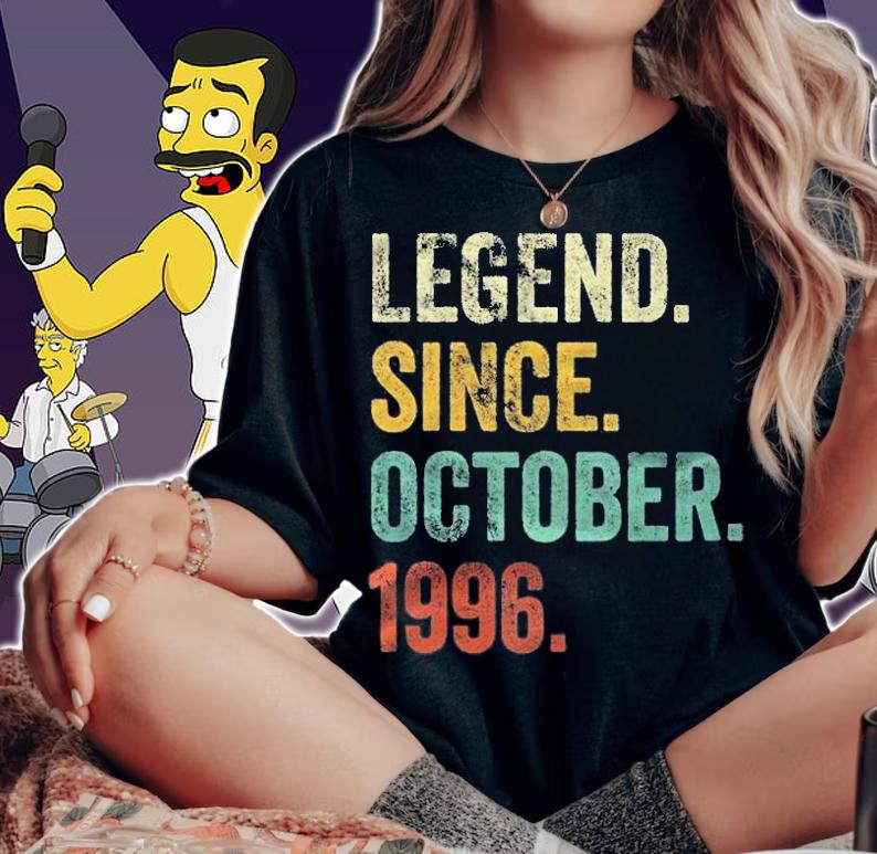 Vintage 1996 26Th Birthday Legend Since October 1996 Ver2 Shirt t-shirt