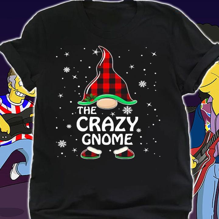 Crazy Gnome Buffalo Plaid Matching Family Christmas T-Shirt t-shirt shirt