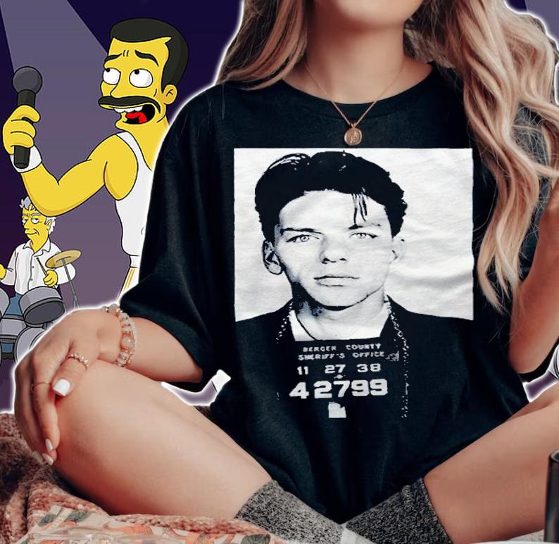 Frank Sinatra mug shot T-shirt t-shirt woman shirt