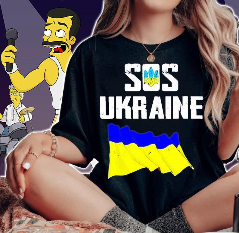 I Stand With Ukraine Flag Support Free Ukraine Sos Ukraine 2022 T-Shirt t-shirt