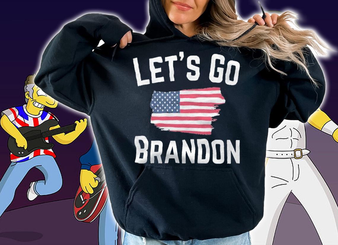Lets Go Brandon Funny FJB American Flag T-Shirt t-shirt