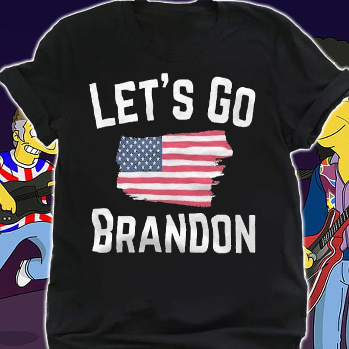 Lets Go Brandon Funny FJB American Flag T-Shirt t-shirt