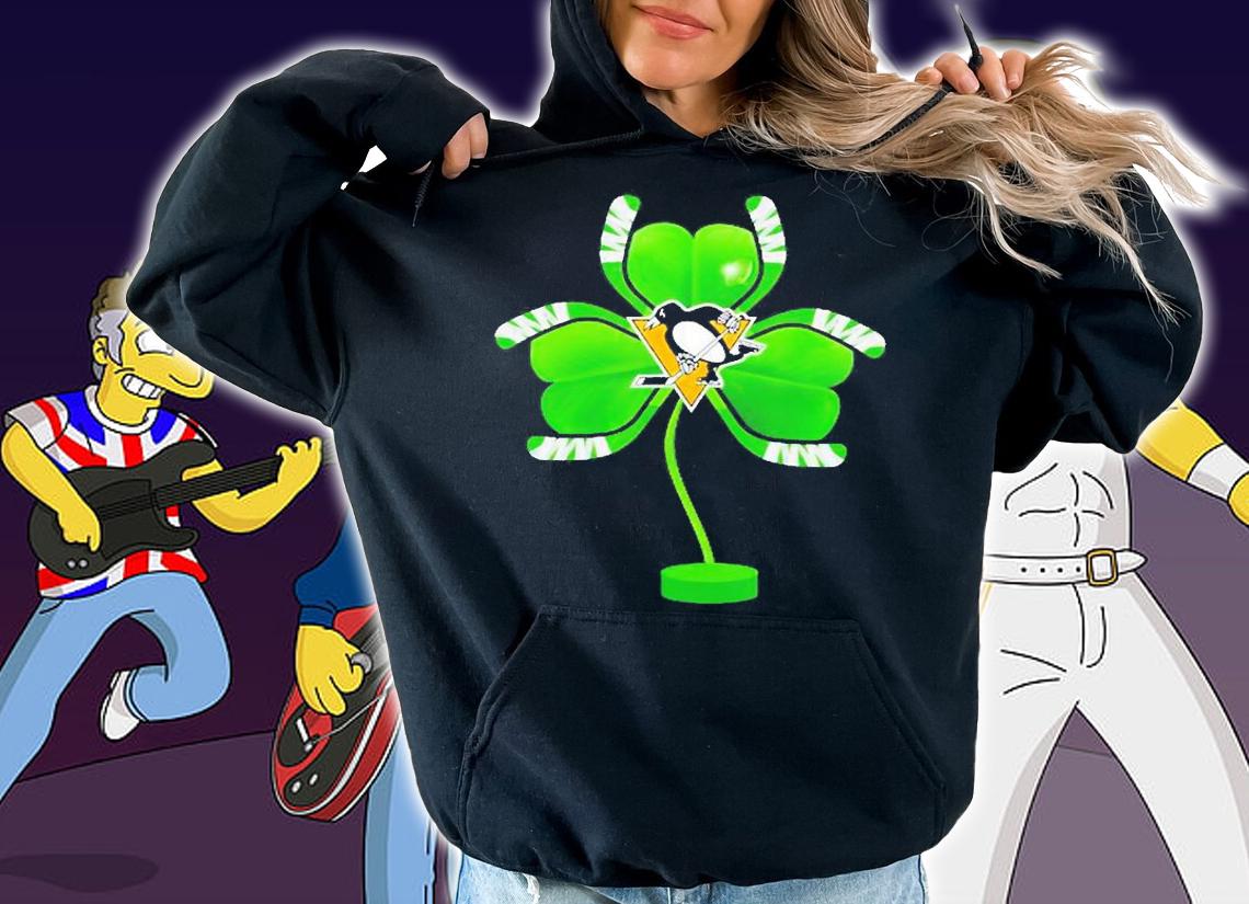 Pittsburgh Penguins Shamrock Hockey Tree St Patrick's Day T-Shirt t-shirt hoodie