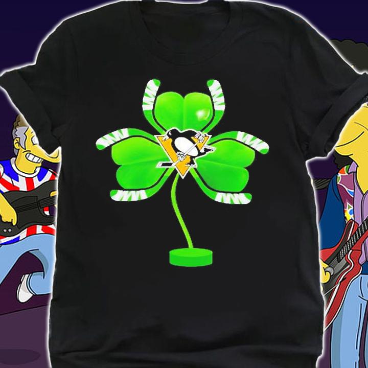 Pittsburgh Penguins Shamrock Hockey Tree St Patrick's Day T-Shirt t-shirt shirt