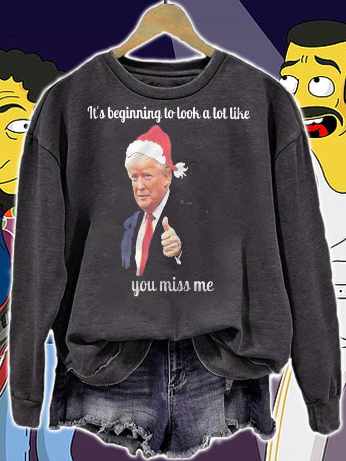 Trump Santa Funny Christmas T-Shirt t-shirt sweatshirt