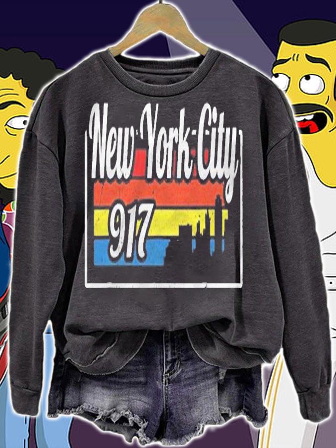 Vintage New York City Skyline 917 Nyc Retro Gift Shirt t-shirt sweatshirt