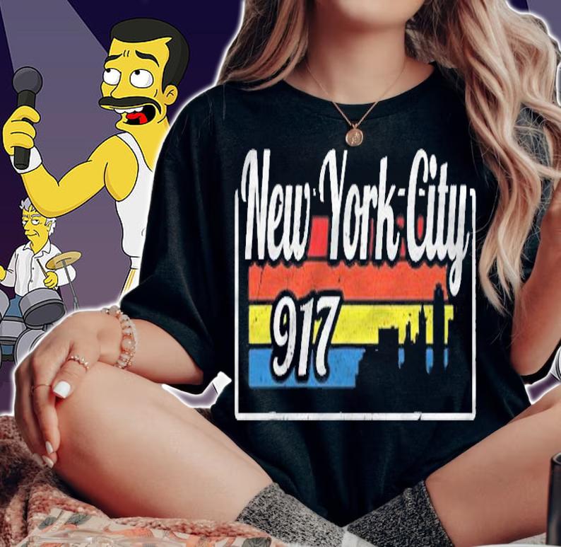 Vintage New York City Skyline 917 Nyc Retro Gift Shirt t-shirt woman shirt