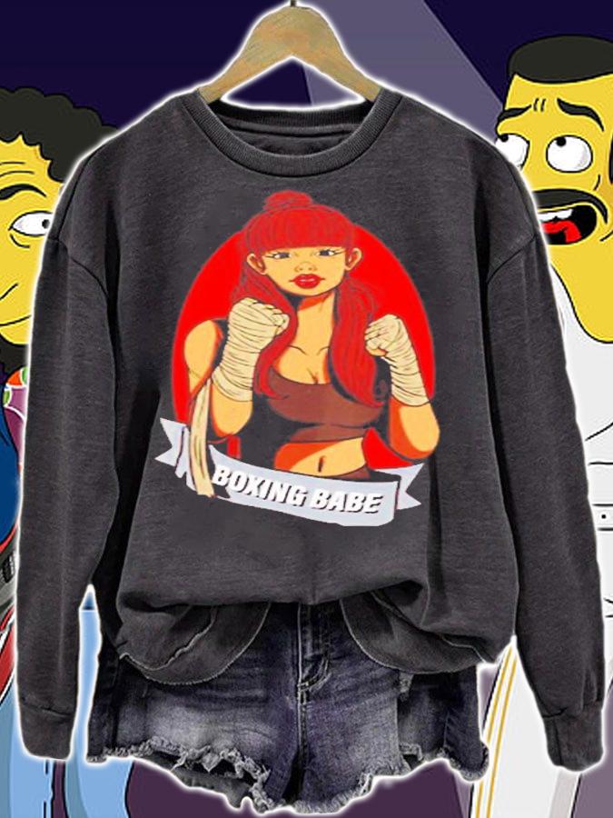 Womens Boxing Babe Boxer T-Shirt t-shirt sweatshirt