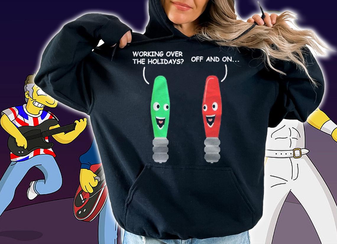 Christmas Lights On And Off Funny Holidays Wordplay Gift Shirt t-shirt hoodie