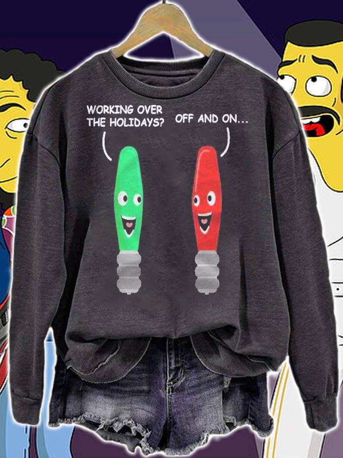 Christmas Lights On And Off Funny Holidays Wordplay Gift Shirt t-shirt sweatshirt