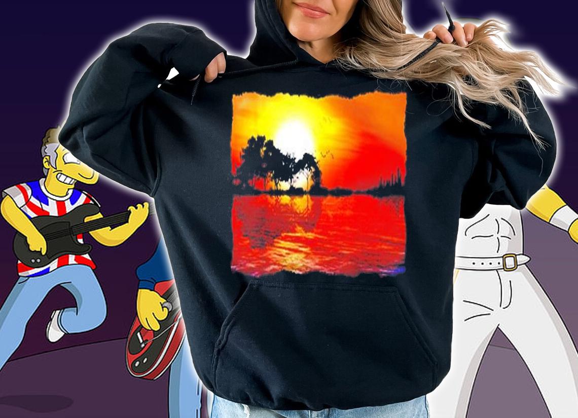 Guitar Lake Sunset Love Guitar T-Shirt t-shirt hoodie