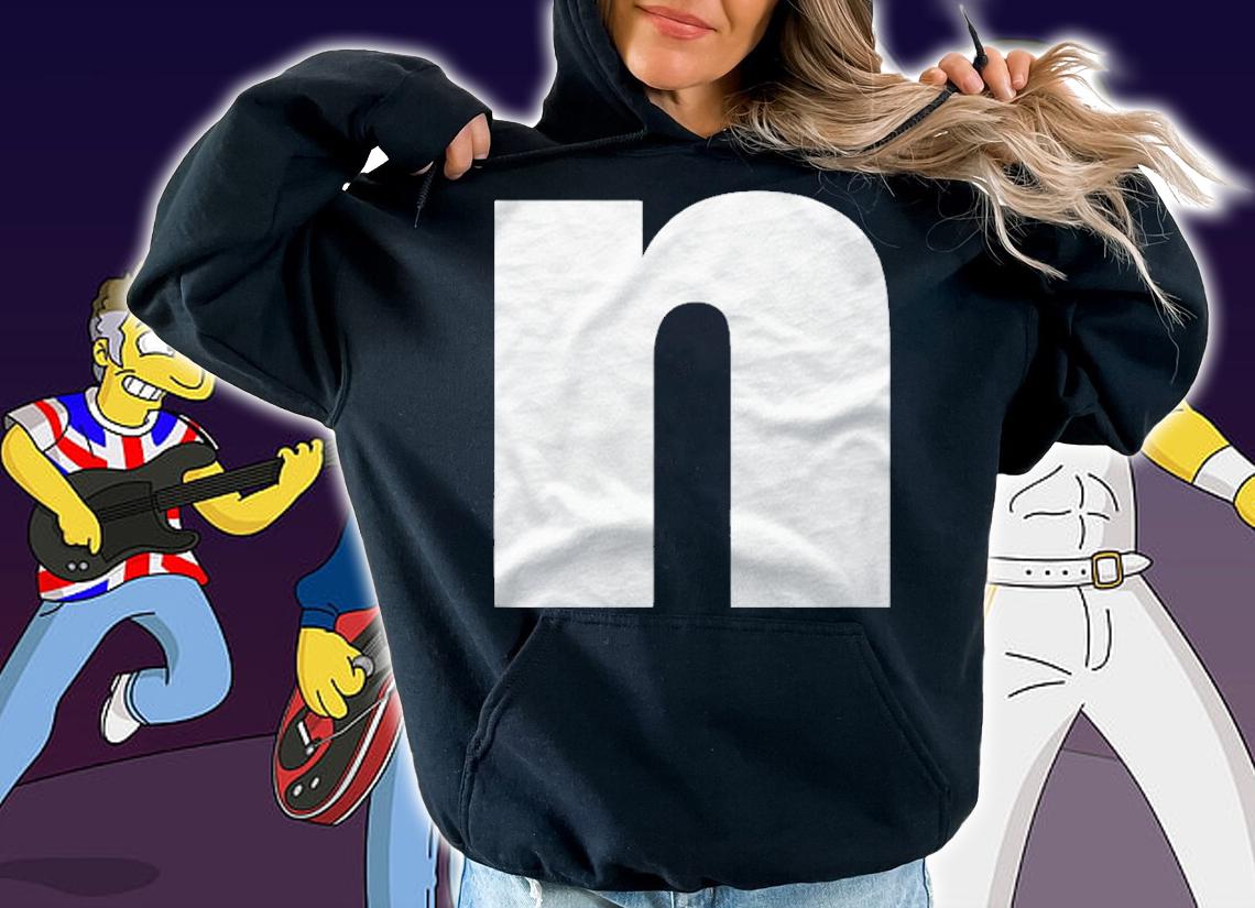 Letter N Lower Case Alphabet Spell Words Initial Shirt t-shirt hoodie